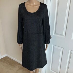 NWT Elegant DK CHARC Black Dress by J.Jill Size MP.